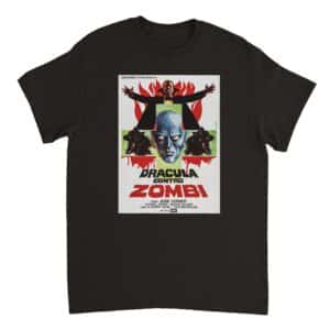 Dracula Contro Zombi 1977 Movie Poster T-Shirt - Vintage Horror T-shirts