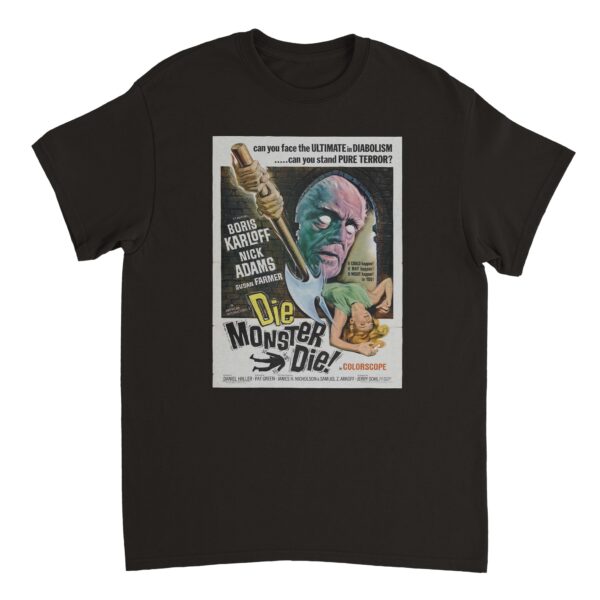 Die Monster Die 1965 Movie Poster T-Shirt - Vintage Horror T-shirts