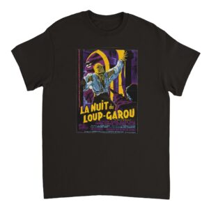 La Nuit du Loup-Garou 1961 Movie Poster T-Shirt - Vintage Horror T-shirts