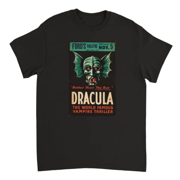 DRACULA The World Famous Vampire Thriller 1928 T-Shirt - Vintage Horror T-shirts