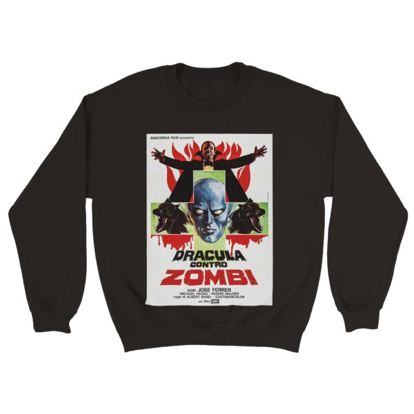 Dracula Contro Zombi 1977 Movie Poster Sweatshirt - Vintage Horror Sweatshirts