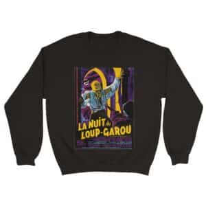 La Nuit du Loup-Garou 1961 Movie Poster Sweatshirt - Vintage Horror Sweatshirts